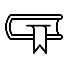 Book Mark Vector Line Icon Design