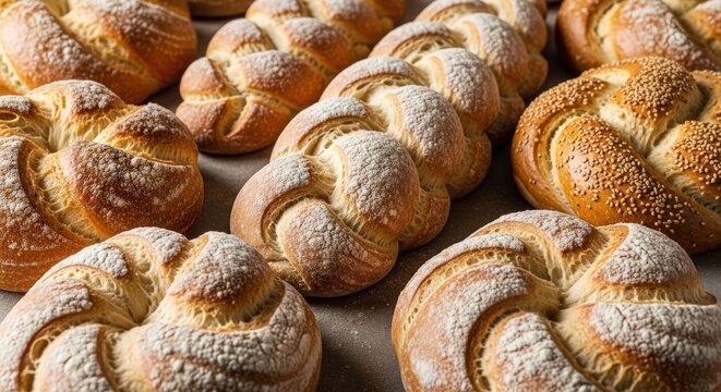 Easter baking, Golden braided bread