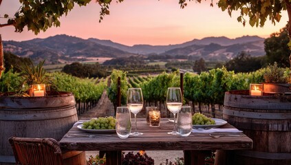 Vineyard Dinner at Sunset - A Romantic Wine Country Experience.