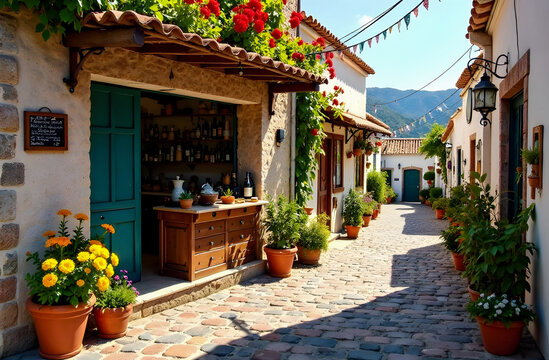 Fototapeta street in the old town of crete