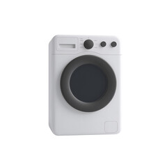 Fototapeta premium Washing machine appliance minimal style with isolated transparent background simple elegant design