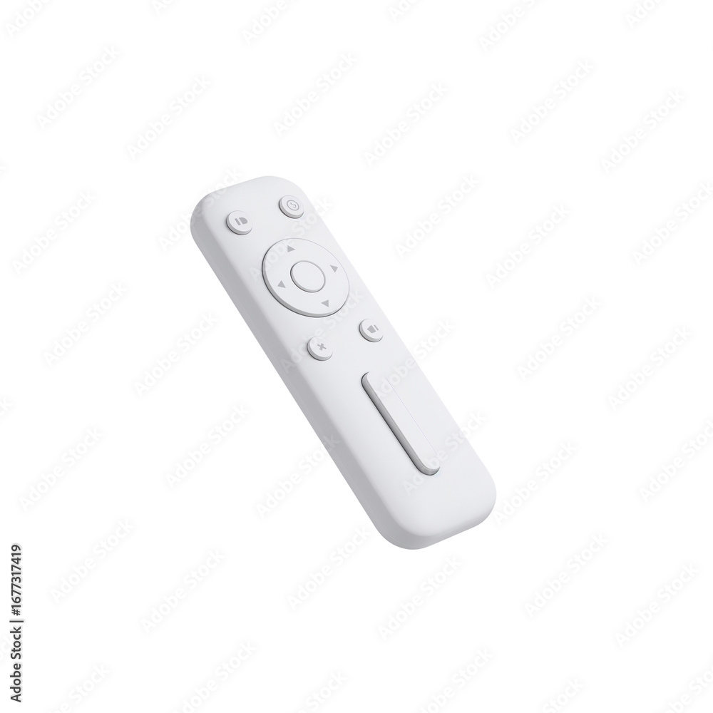 Aufkleber sleek modern white remote control hovering on a clean minimalistic transparent backdrop for