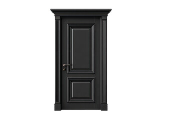 Dark door with ornate frame