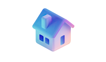 3D stylized house icon