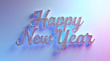 Glittering script text happy new year sparkling celebration
