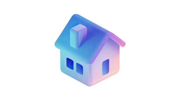 3D stylized house icon