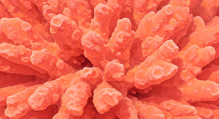 Intricate coral formations like a miniature city under the sea teeming with vibrant life in coral