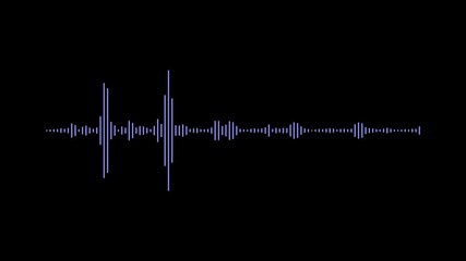 Animated sound wave spectrum. White and black audio visualization effect. Line digital minimalist voice and soundtrack wave equalizer. Abstract wave motion equalizer. Digital interface element.  - Powered by Adobe