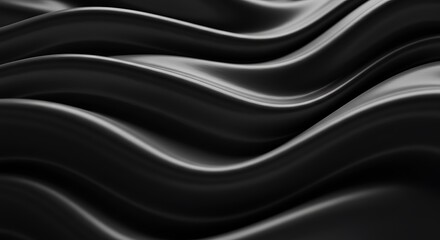 Obraz premium Abstract Waves of Black Silk