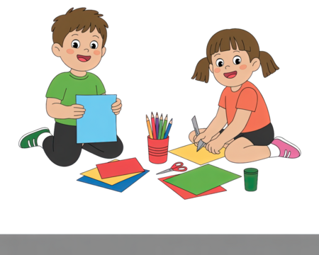 boy and girl reading book