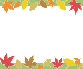 秋のイベントバナー_落ち葉フレーム