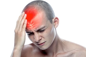 Naklejka premium x-default Man Suffering From Severe Headache