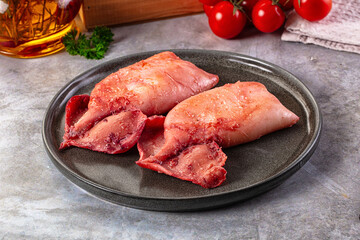 Delicous roasted calamari with protein