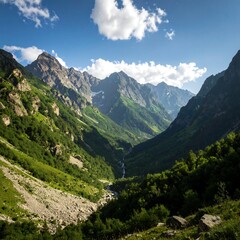 Fototapeta premium Mountain Valley Scenic View (9)