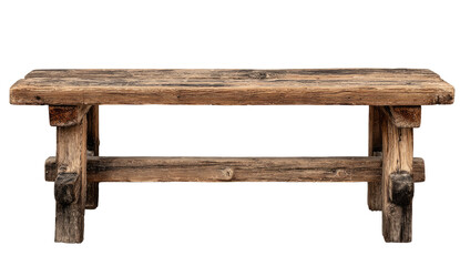 Rustic wooden bench