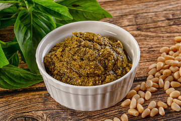 Italian Pesto sauce with basil