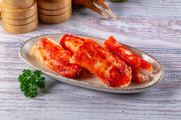 Natural wild crab meat leg