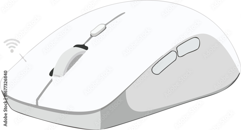 Poster wireless computer mouse vector illustration.