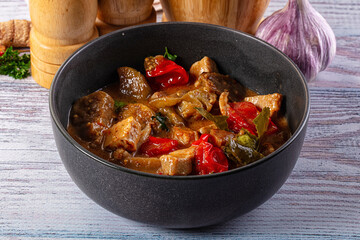 Thai Tom Yum soup with chicken