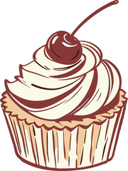 Dessert and Sweets Illustration. Delicious Sweet Dessert Artwork. Tasty Dessert Food Drawing. Colorful Sweet Dessert Design. Classic Dessert and Sweets Artwork. Hand Drawn Dessert Illustration Bakery