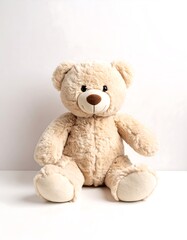 Obraz premium Beige teddy bear sitting