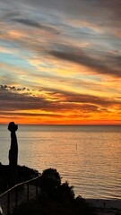 Fototapeta premium fishing at sunset