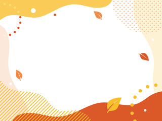 秋のポップなイベント バナー 背景　フレーム
