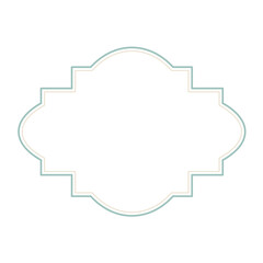 おしゃれで綺麗なスモーキーグリーンとベージュのクラシックフレーム素材