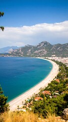 Coastal view of a beach resort