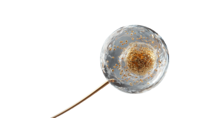 3D rendering of a cell with a golden core