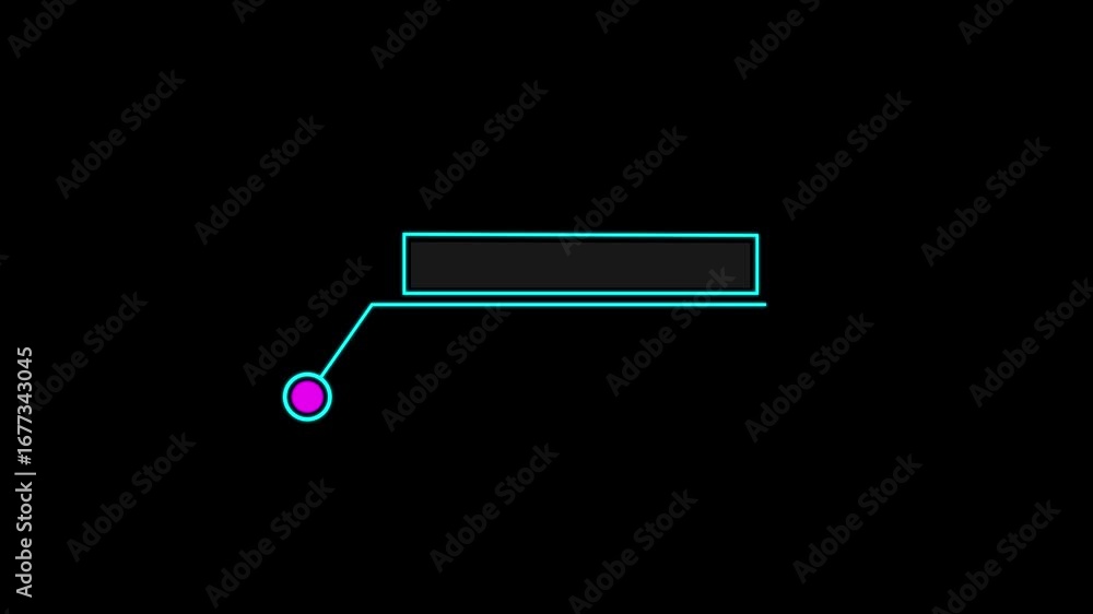 Poster animation of hud elements. animate a white callout for text. 4k video.