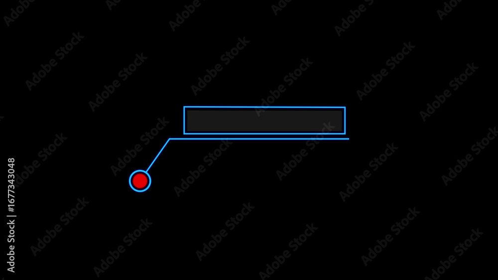 Poster animation of hud elements. animate a white callout for text. 4k video.