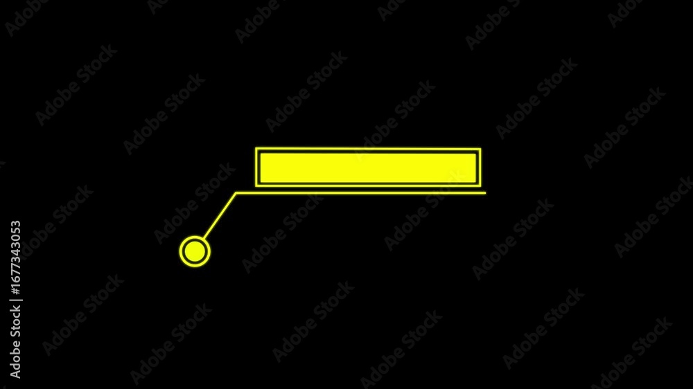 Poster animation of hud elements. animate a white callout for text. 4k video.