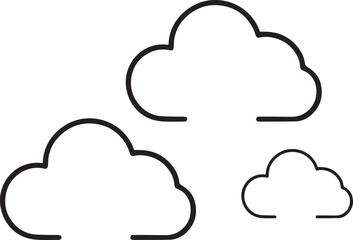 Cloud vector icon line icon Adobe Illustrator Artwork