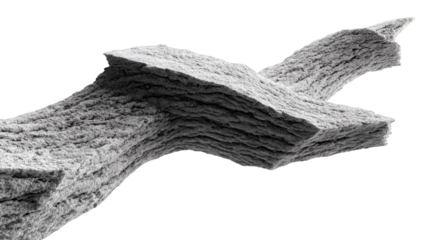 Insulation Material Close-Up: The image showcases the close-up view of a section of insulation, highlighting its intricate layers.