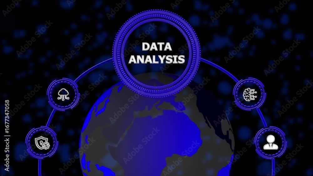 Poster data analysis for business and finance concept. information report for digital business strategy. bu