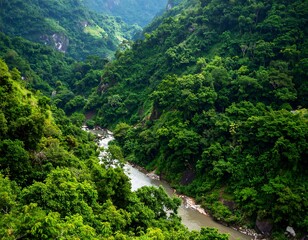Mountain River Valley Scenery (1)