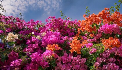 Obraz premium blooming bougainvillea beauty a vibrant display of nature s elegance and ornamental grace in a flowering plant showcase of springtime joy