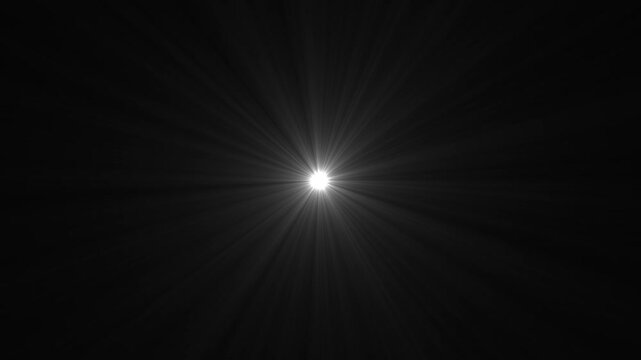 sun burst lens flare Chroma Key. Optical Lens flare shining bright and glare overlay effect video. golden light lens flare overlay video. spotlight effects 4k video Black Background.