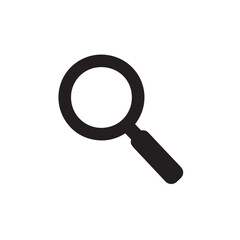 Search silhouette black and white vector icon
