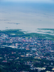 機内から撮影した空