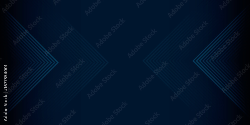 Poster dark abstract background with modern and futuristic glowing arrow lines. shiny blue geometric lines 