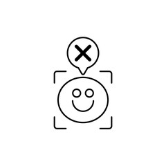 Icon a deepfake detection, isolated against a clean background.