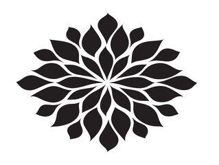 Artistic flower silhouette design bold and beautiful illustration