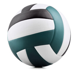 Leather volleyball isolated on a white background