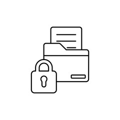 Icon a data security, isolated against a clean background.