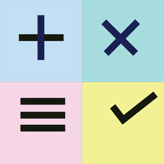 Obraz premium check mark and cross