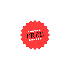 Red Free Download Label for Sale Promotion