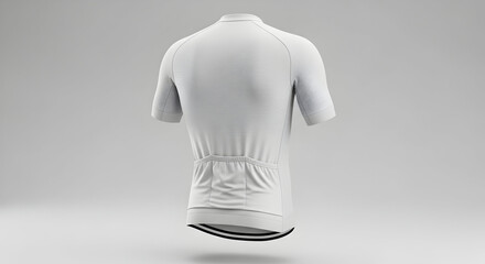 Cycling Jersey Back View Mockup in White for Sportswear Design