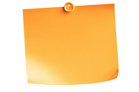 Empty orange sticky note